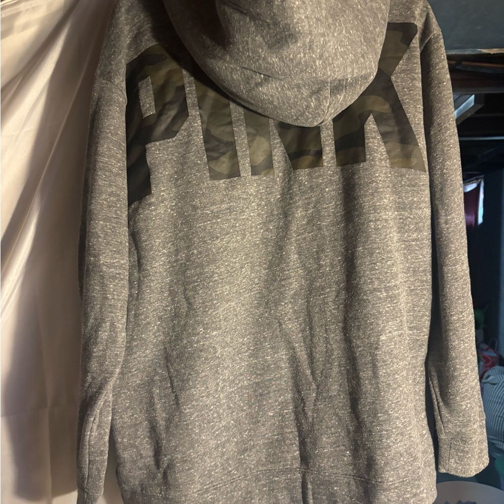 VS PINK HOODIE WITH CAMO LOGO!!